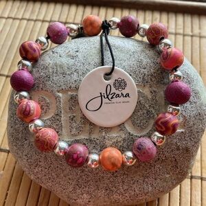 Jilzara Premium Clay Beads Pink & Orange Bracelet